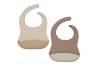 Lätzchen Silikon - Natural Shades - 2 Stück
