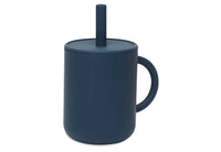 Trinkbecher mit Strohalm - Silikon